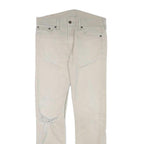 LEVI'S Mens Slim Slim Fit Jeans Beige Cotton Blend W31 L30 Classic Zip Casual