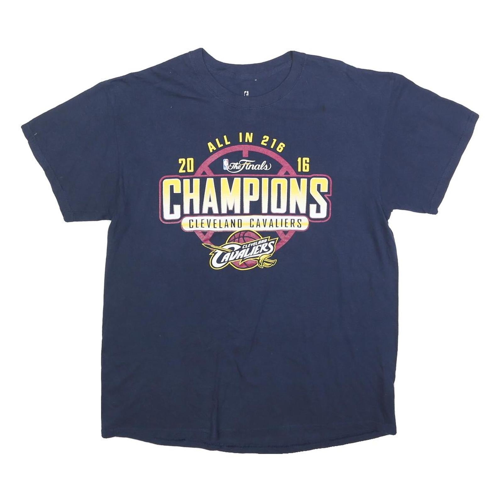 FANATICS Mens Navy Blue Cleveland Cavaliers Champions T-Shirt L Short Sleeve