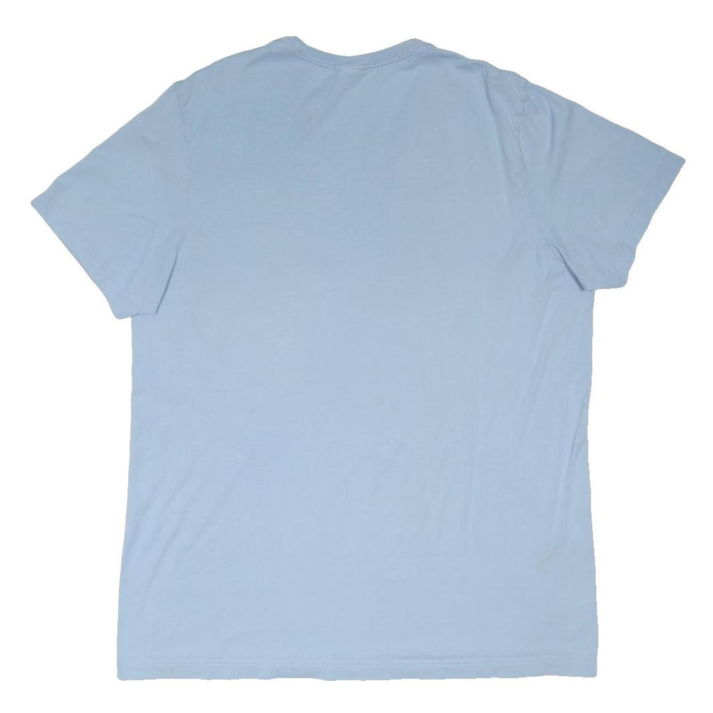 ADIDAS Mens Light Blue Graphic T-Shirt L Short Sleeve Crew Neck Cotton Blend