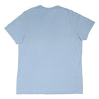 ADIDAS Mens Light Blue Graphic T-Shirt L Short Sleeve Crew Neck Cotton Blend