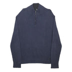 CALVIN KLEIN Mens Navy Blue Plain Pullover Crew Neck Basic Knit M Cotton Jumper