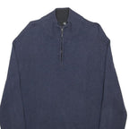 CALVIN KLEIN Mens Navy Blue Plain Pullover Crew Neck Basic Knit M Cotton Jumper