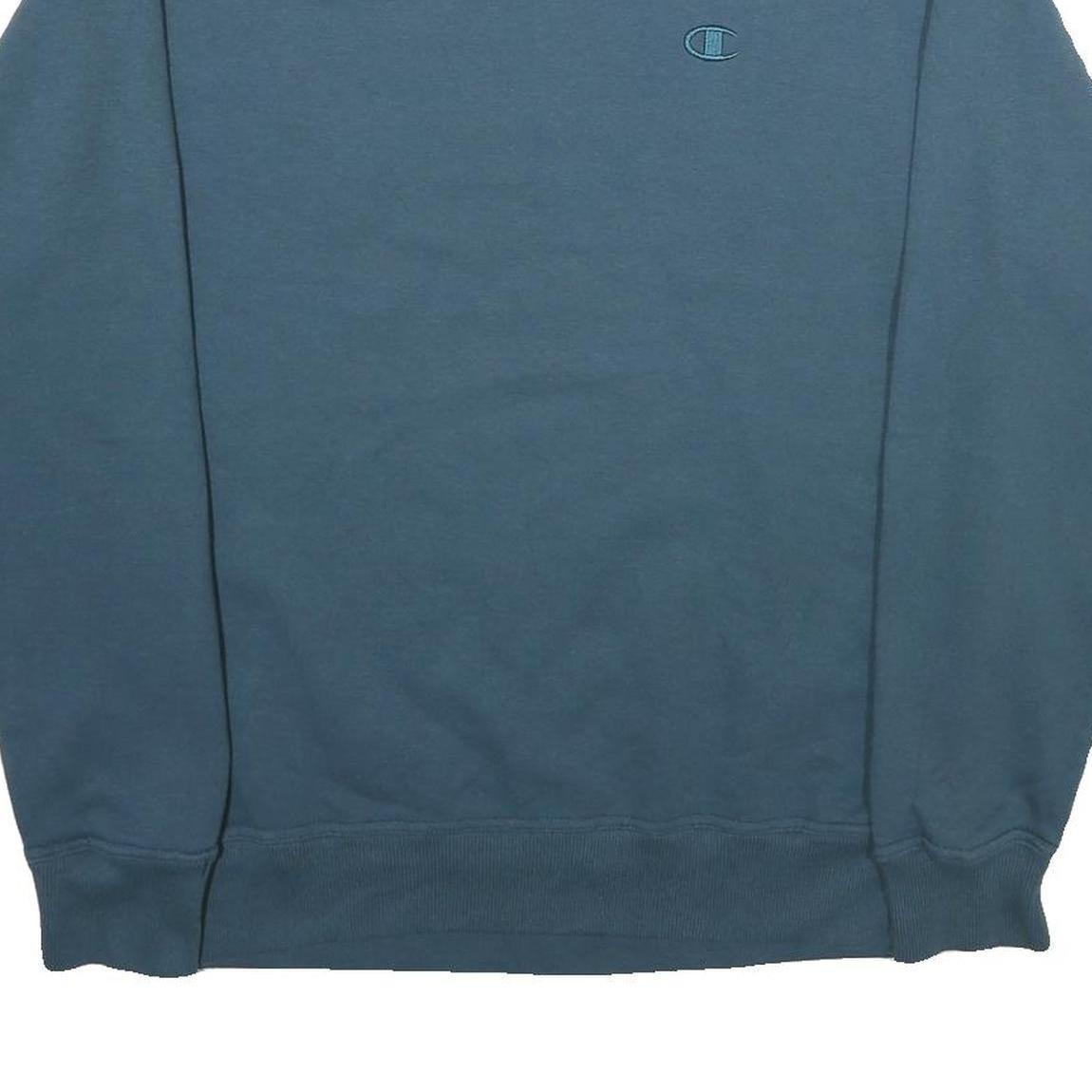 CHAMPION Mens Blue Crew Neck M Classic Cotton Blend Sweatshirt Pullover