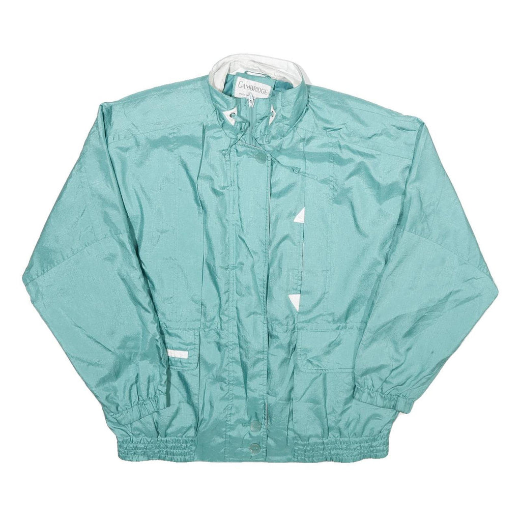 CAMBRIDGE Womens Blue Jacket M Polyester Zip Windbreaker Casual Lightweight