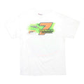CHASE AUTHENTICS Mens White Danica Patrick Graphic T-Shirt M Short Sleeve Crew