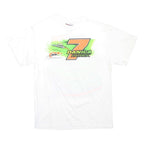 CHASE AUTHENTICS Mens White Danica Patrick Graphic T-Shirt M Short Sleeve Crew