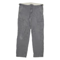 CARHARTT Mens Cotton Blend Grey Regular Straight Trousers W33 L29 Casual
