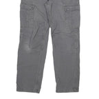 CARHARTT Mens Cotton Blend Grey Regular Straight Trousers W33 L29 Casual