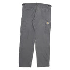 CARHARTT Mens Cotton Blend Grey Regular Straight Trousers W33 L29 Casual