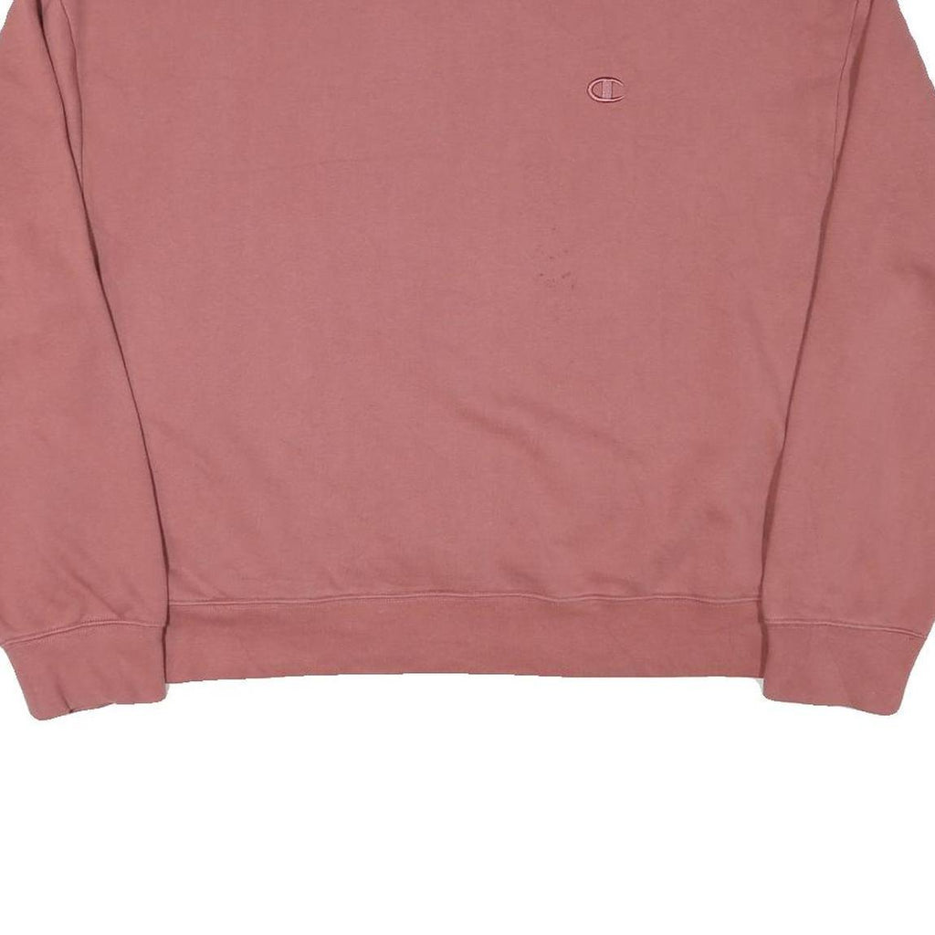 CHAMPION Womens Pink Crew Neck 2XL Cotton Blend Pullover Sweatshirt Casual