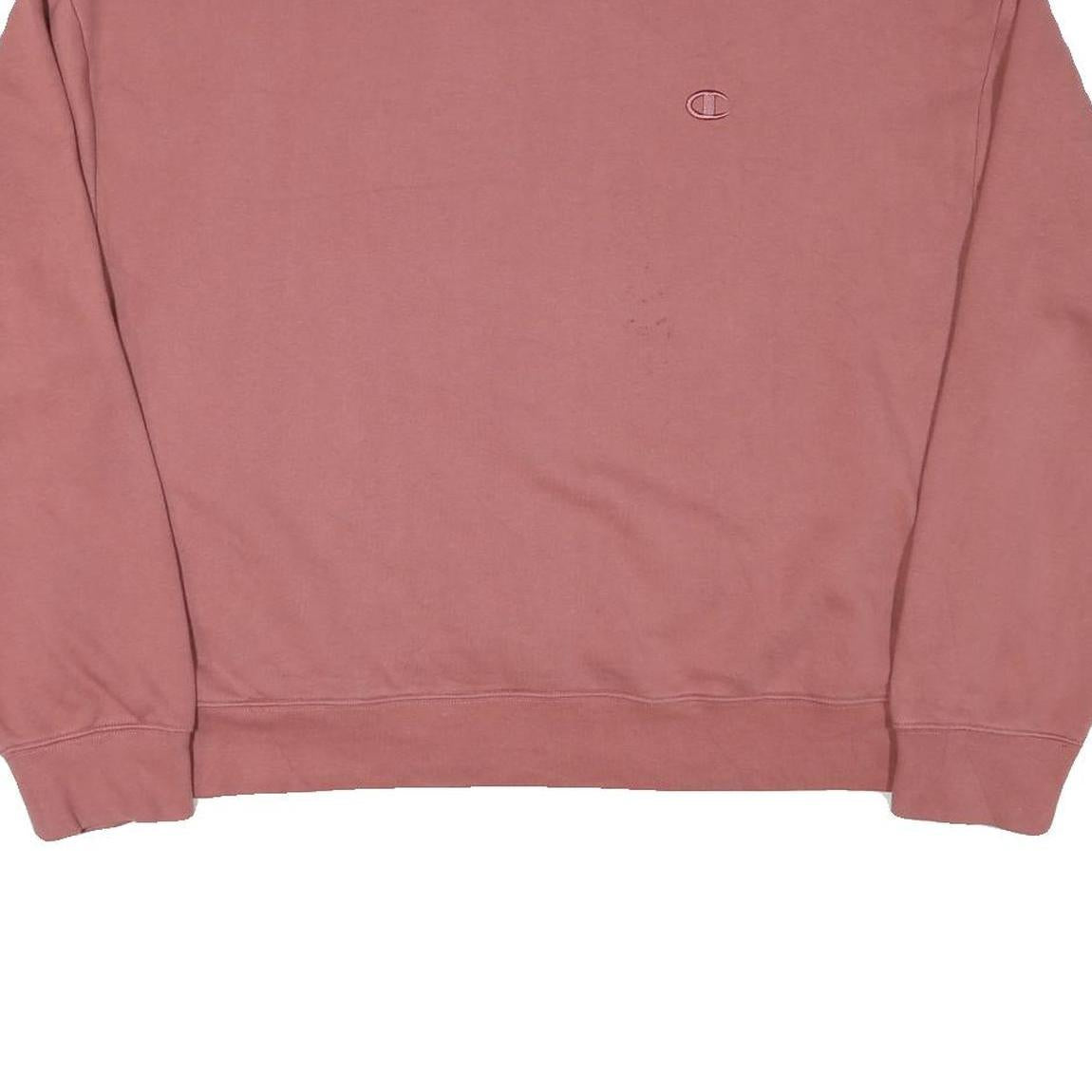 CHAMPION Womens Pink Crew Neck 2XL Cotton Blend Pullover Sweatshirt Casual