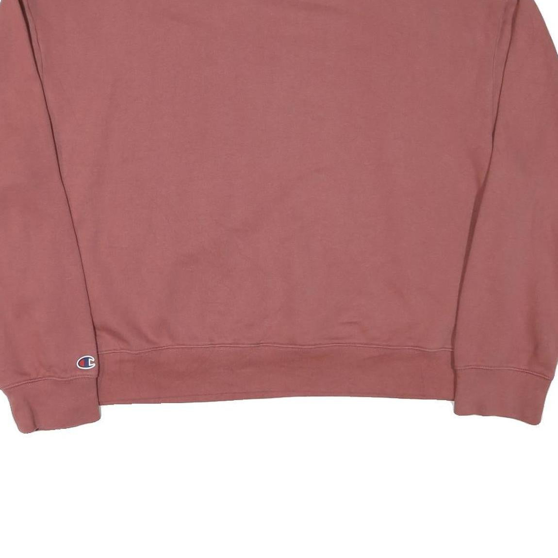 CHAMPION Womens Pink Crew Neck 2XL Cotton Blend Pullover Sweatshirt Casual