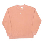 ADIDAS Womens Pink Cotton Blend Crew Neck Sweatshirt UK 10 Casual Sportswear