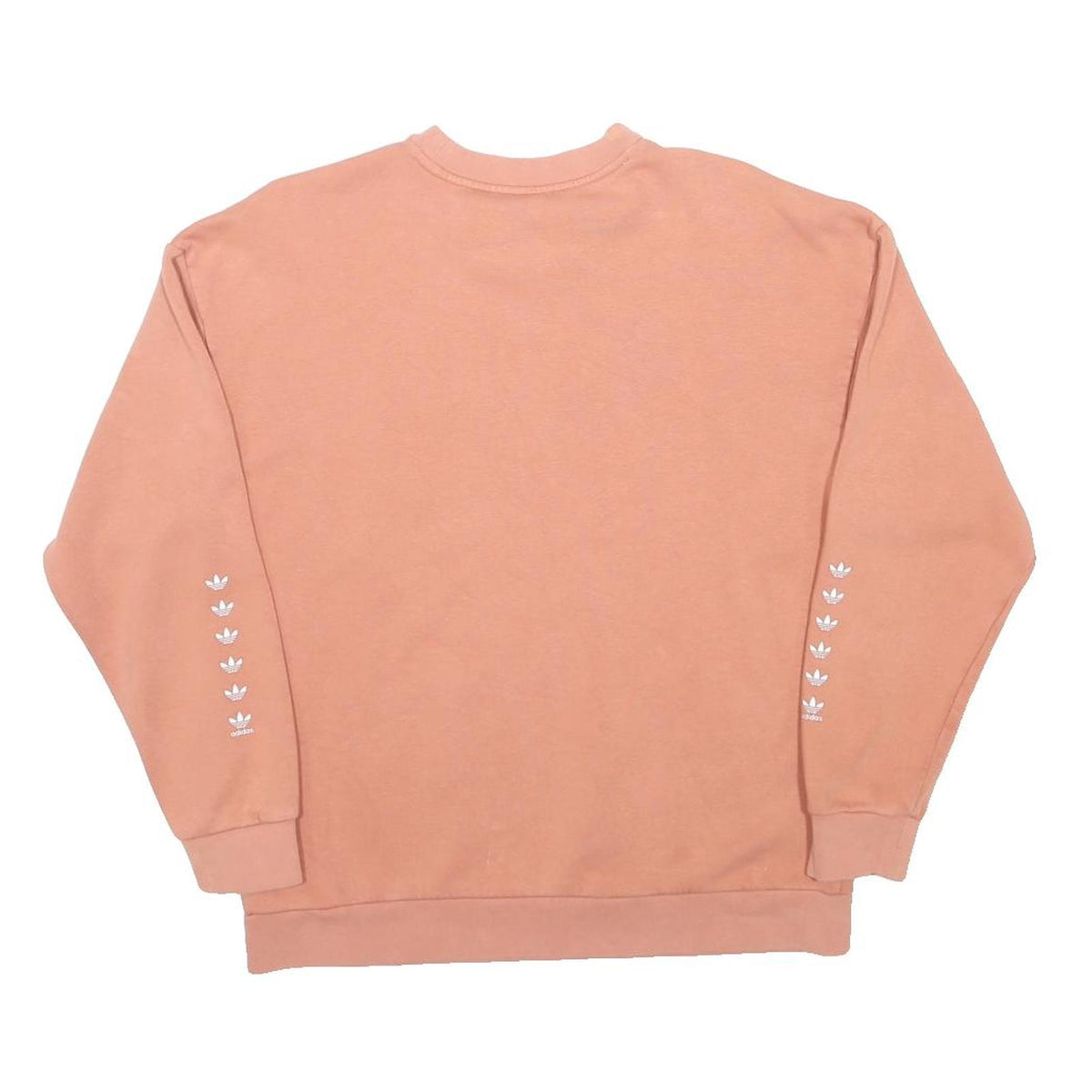 ADIDAS Womens Pink Cotton Blend Crew Neck Sweatshirt UK 10 Casual Sportswear