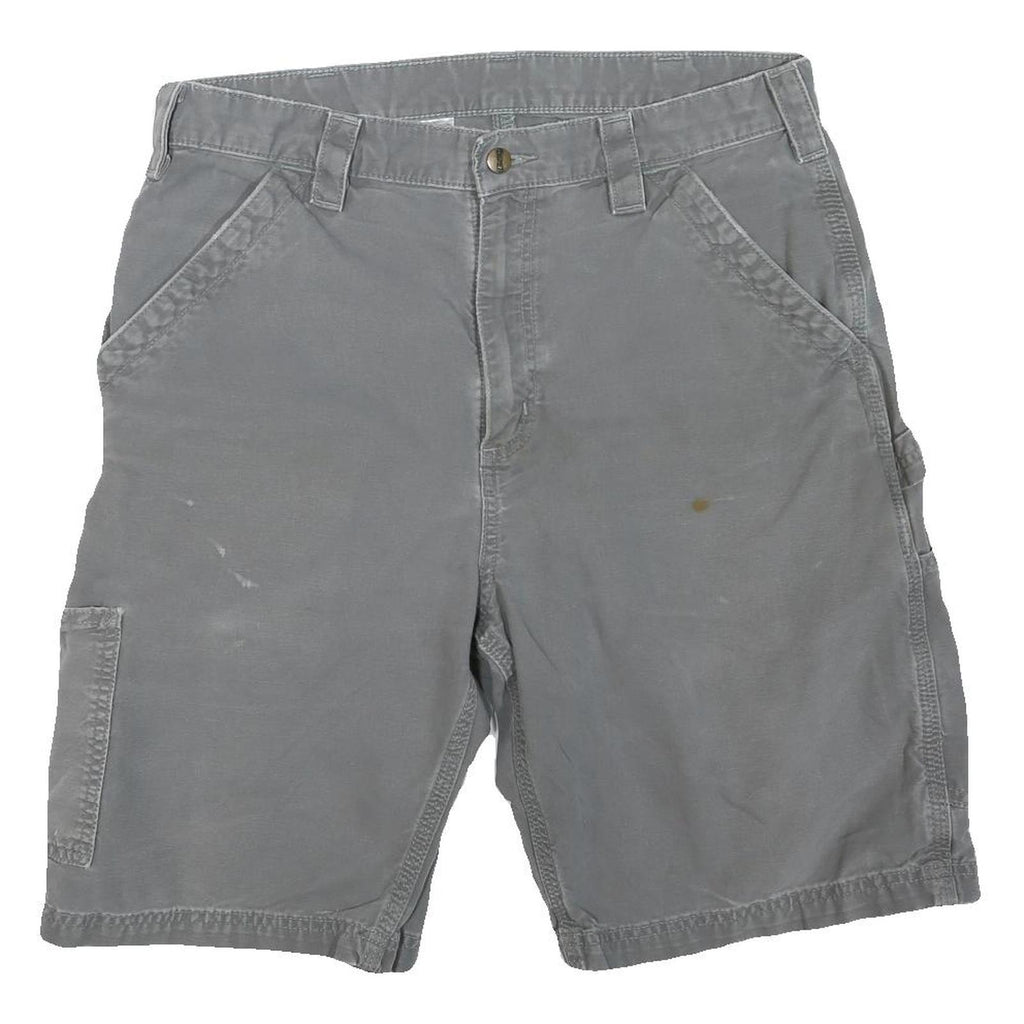 CARHARTT Mens Shorts Grey Cotton Blend Casual M W34 Durable Workwear