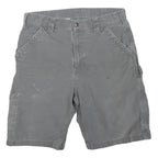 CARHARTT Mens Shorts Grey Cotton Blend Casual M W34 Durable Workwear