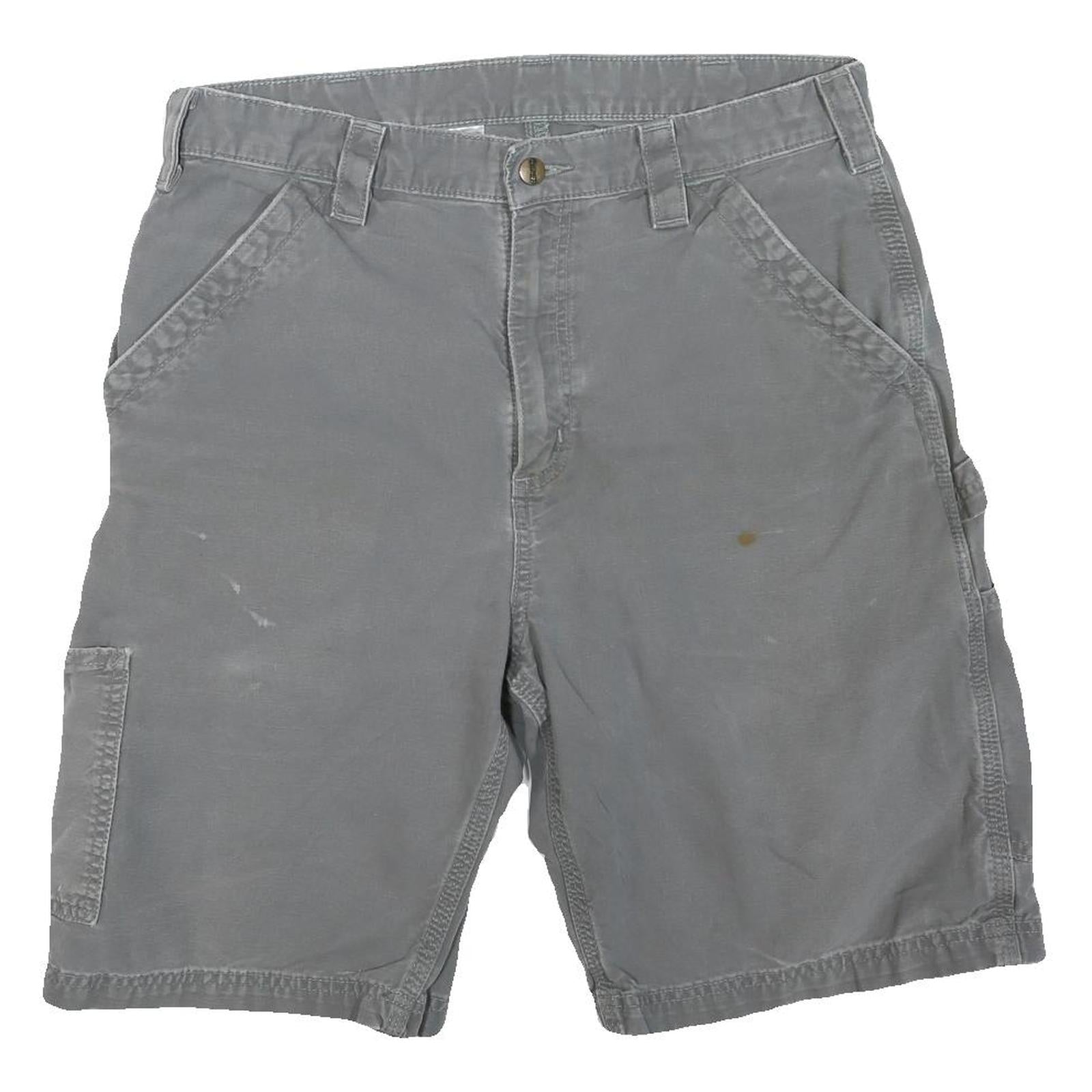 CARHARTT Mens Shorts Grey Cotton Blend Casual M W34 Durable Workwear