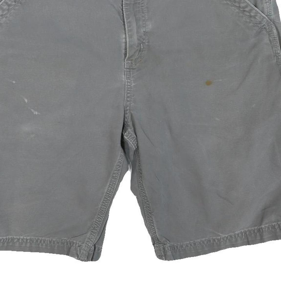 CARHARTT Mens Shorts Grey Cotton Blend Casual M W34 Durable Workwear