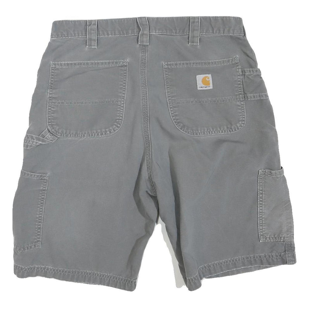 CARHARTT Mens Shorts Grey Cotton Blend Casual M W34 Durable Workwear