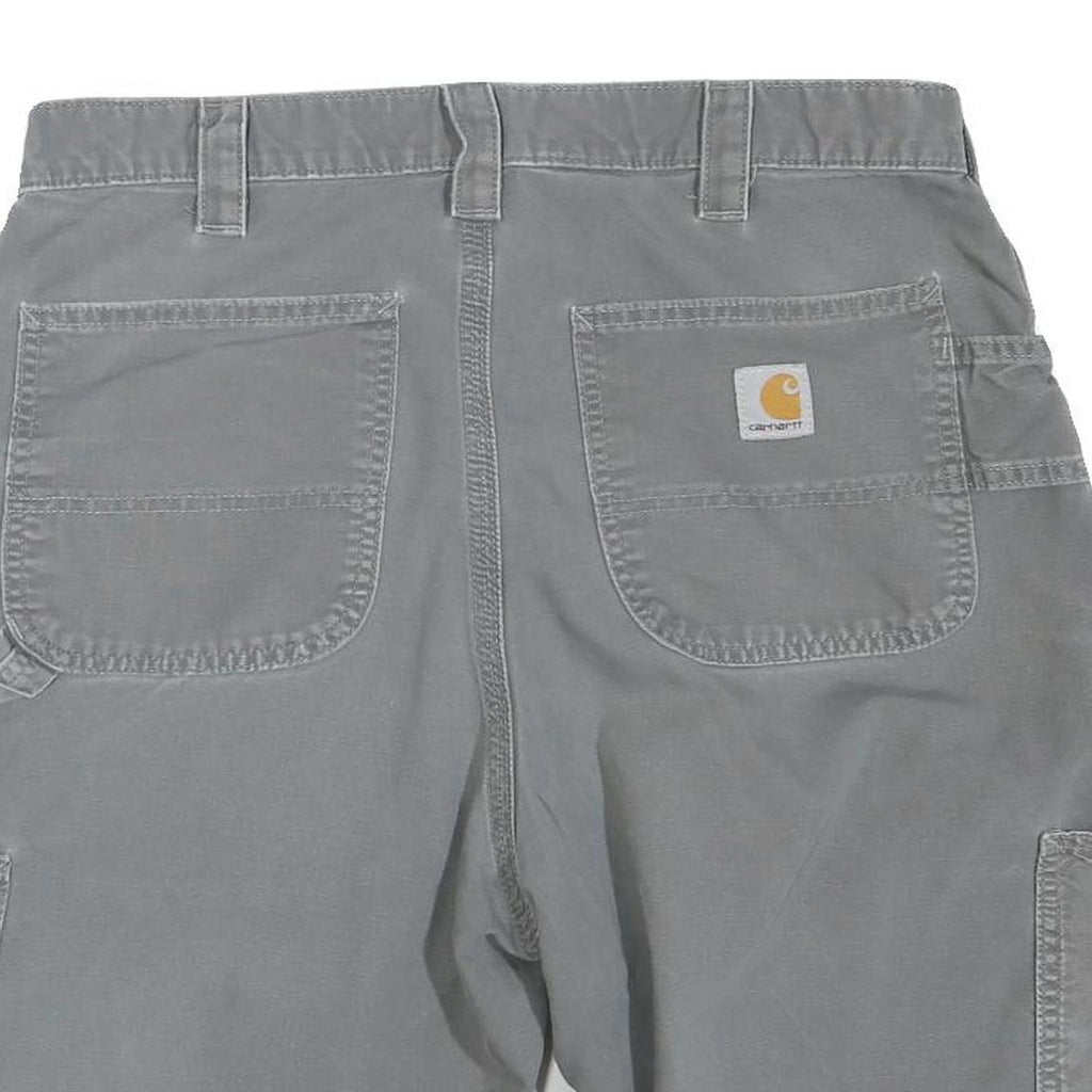 CARHARTT Mens Shorts Grey Cotton Blend Casual M W34 Durable Workwear
