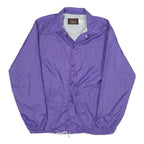 DUNBROOKE Mens Purple Nylon Button Jacket M Pla-Jac Battlin Bucs Embroidered