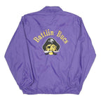 DUNBROOKE Mens Purple Nylon Button Jacket M Pla-Jac Battlin Bucs Embroidered