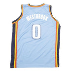 ADIDAS Mens Blue Jersey S Sleeveless V-Neck Oklahoma City Westbrook Number 0