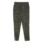 BLACKSQUAD Womens Cotton Blend Slim Camouflage Trousers W28 L28 Drawstring