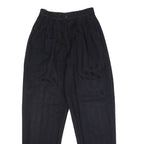 CR-4709 Striped Womens Trousers Black Slim Tapered 90s W24 L28