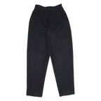 CR-4709 Striped Womens Trousers Black Slim Tapered 90s W24 L28
