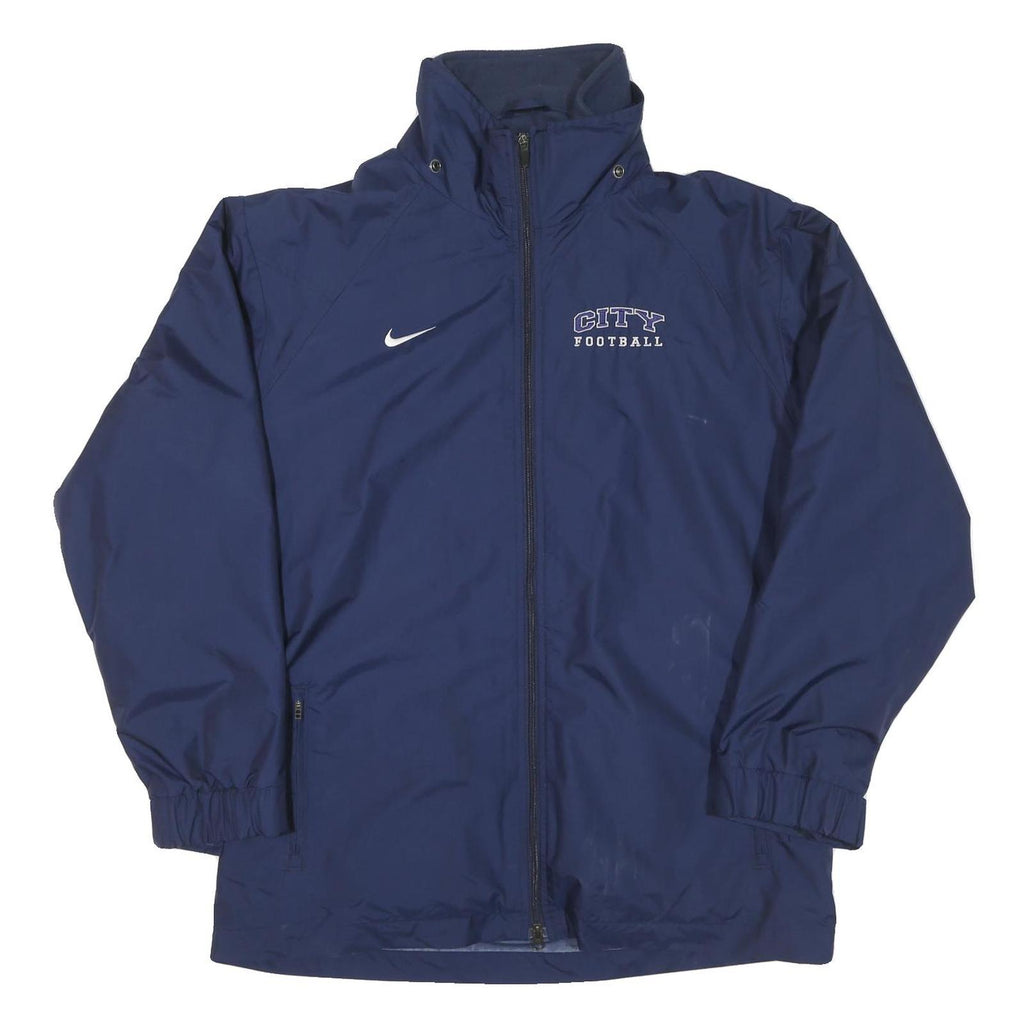 NIKE Mens Navy Blue City Football Zip Polyester Blend Jacket XL Sportswear