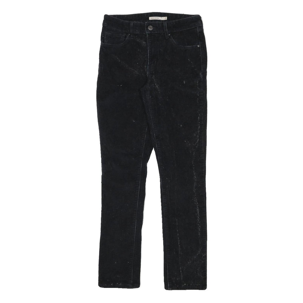 LEVI'S Womens Cotton Blend Black Slim Skinny Trousers W25 L27 Fashion Casual