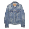 LEVI'S Mens Blue Denim Jacket S Cotton Classic Button Closure Casual Wear