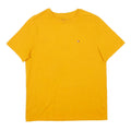 TOMMY HILFIGER Mens Yellow T-Shirt L Short Sleeve Crew Neck Small Logo