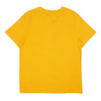 TOMMY HILFIGER Mens Yellow T-Shirt L Short Sleeve Crew Neck Small Logo