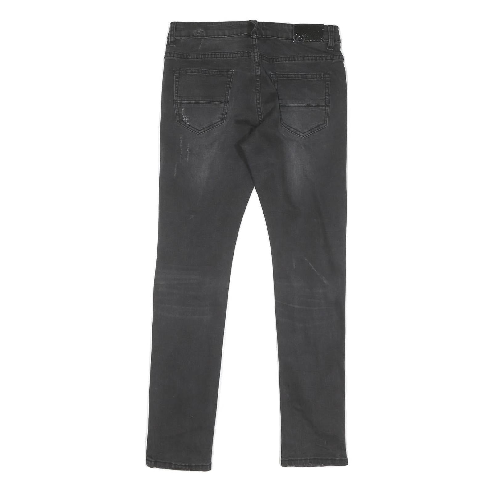 GF FERRE Womens Black Slim Skinny Denim Rinse W28 L27 Stretch Cotton Blend Jeans