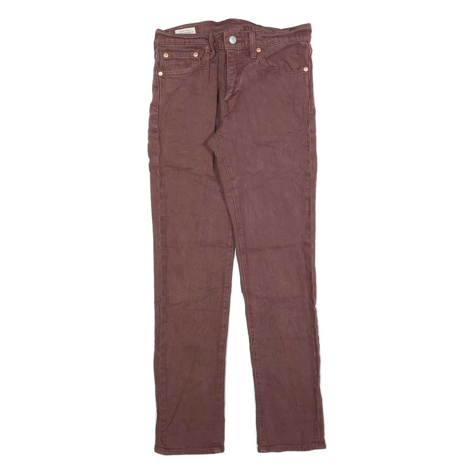 LEVI'S 511 BIG E Mens Jeans Brown Slim Skinny Denim Medium W28 L30 Stylish