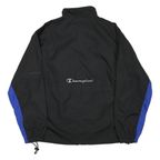 CHAMPION Mens Black & Blue Zip Jacket M Polyester Blend Sportswear Track