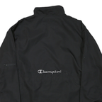 CHAMPION Mens Black & Blue Zip Jacket M Polyester Blend Sportswear Track