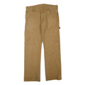 DICKIES Mens Polyester Blend Tan Regular Straight Trousers W36 L32 Workwear