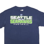 NFL Mens Blue Seattle Seahawks Football Graphic T-Shirt L Crew Neck Short Sleeve