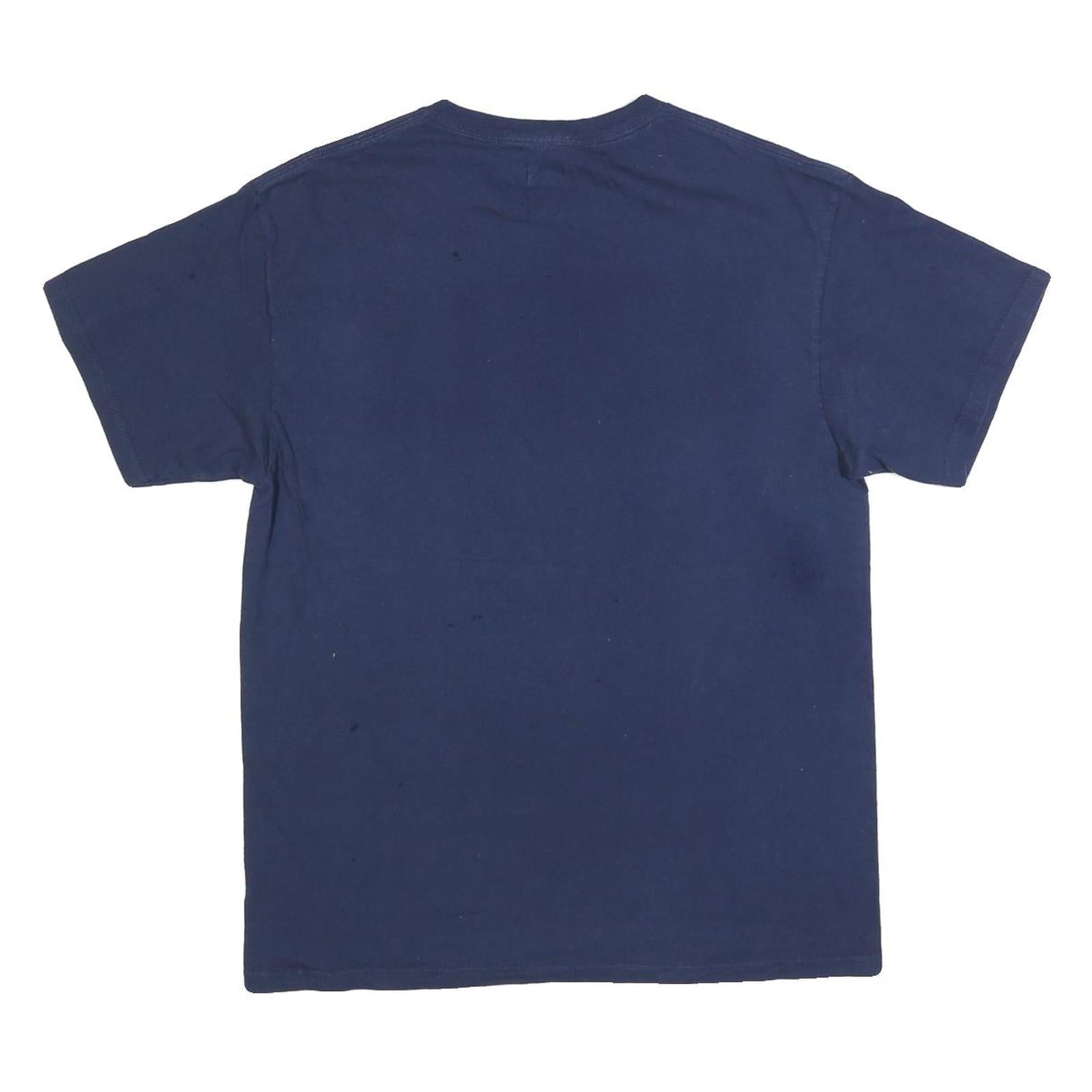 NFL Mens Blue Seattle Seahawks Football Graphic T-Shirt L Crew Neck Short Sleeve