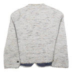 KOCCA Womens White Linen Button Jacket XL Woven Classic Elegant Fashion