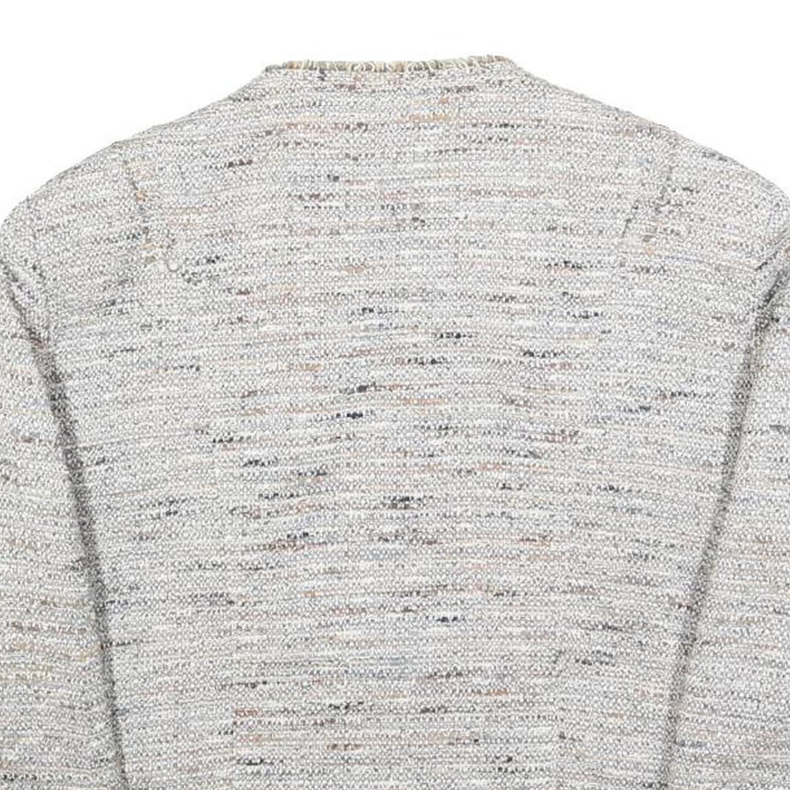 KOCCA Womens White Linen Button Jacket XL Woven Classic Elegant Fashion