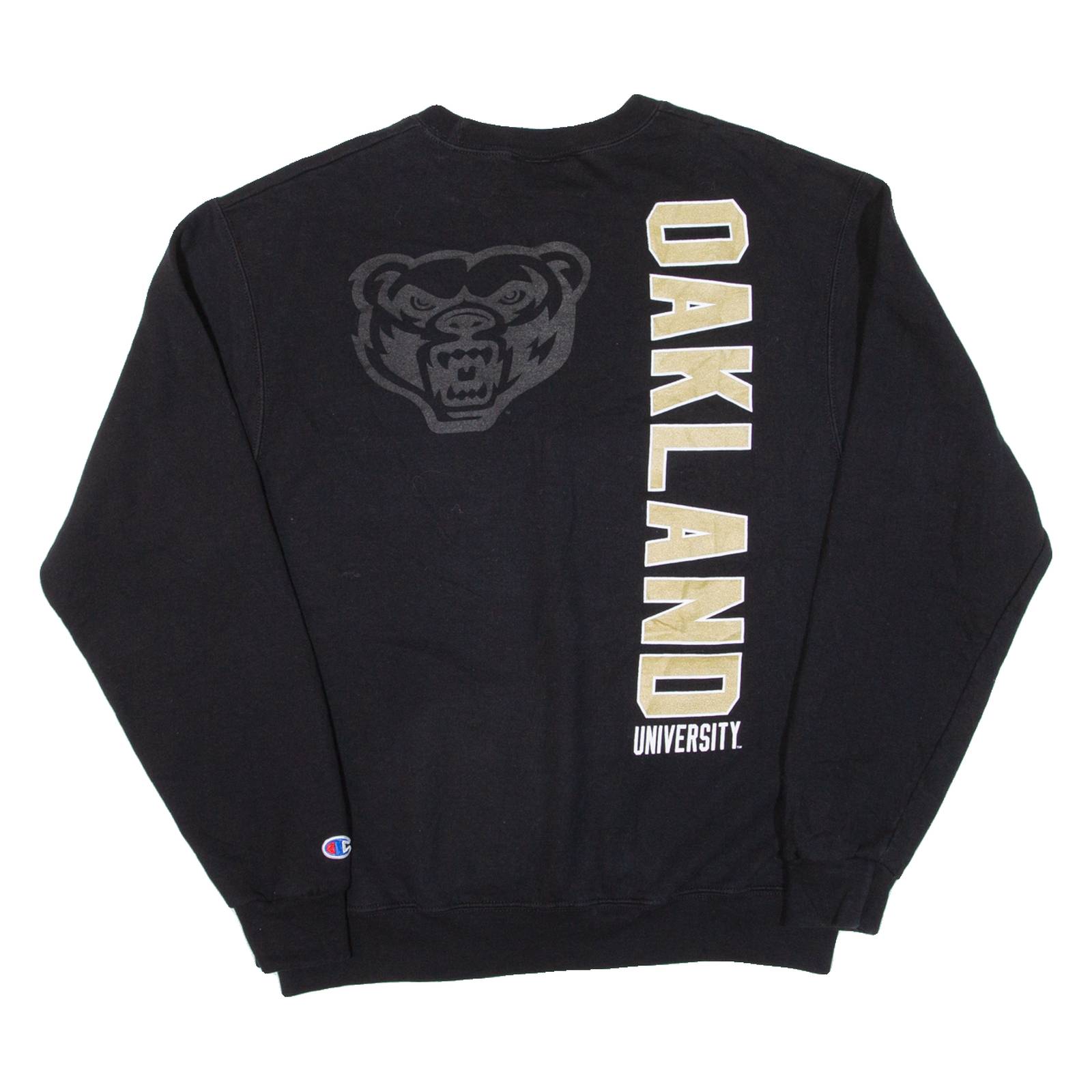 CHAMPION Oakland University Mens Sweatshirt Black USA M