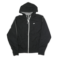 NIKE Womens Black & White Zip Hooded Jacket XL Polyester Sport Casual