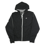 NIKE Womens Black & White Zip Hooded Jacket XL Polyester Sport Casual
