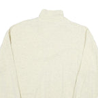 YORK Mens Cream 1/4 Zip Sweatshirt L Zip Neck Cotton Pullover Casual