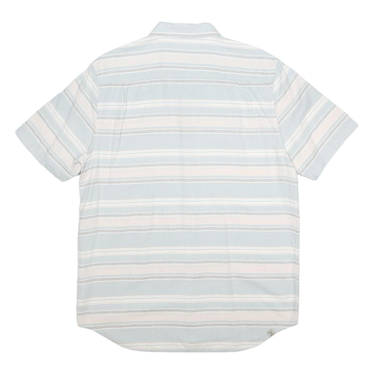 VANS Mens Blue & White Striped Cotton Shirt M Casual Summer Button Down