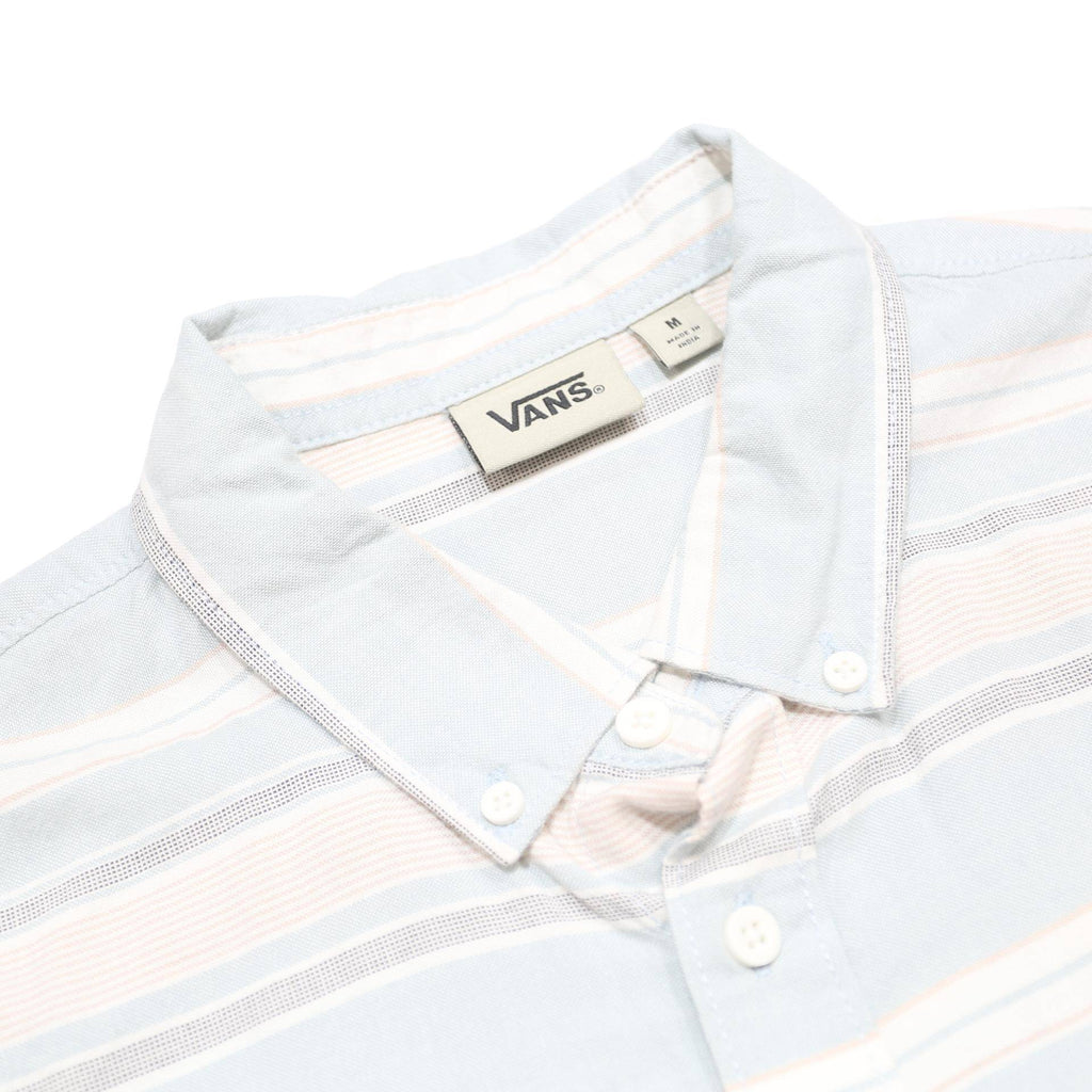 VANS Mens Blue & White Striped Cotton Shirt M Casual Summer Button Down